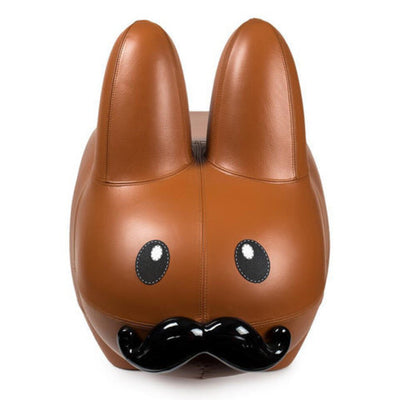 KIDROBOT ART GIANT LEATHER HAPPY LABBIT STOOL BY FRANK KOZIK