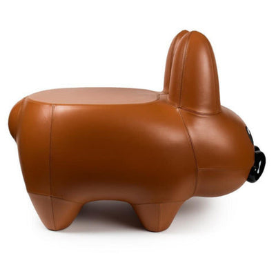 KIDROBOT ART GIANT LEATHER HAPPY LABBIT STOOL BY FRANK KOZIK