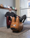 KIDROBOT ART GIANT LEATHER HAPPY LABBIT STOOL BY FRANK KOZIK