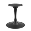 Tulip Dining Table 78" Oval Black Artificial Marble w/ Black Base