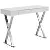 Celia Console/ Mini-Desk with Silver Base