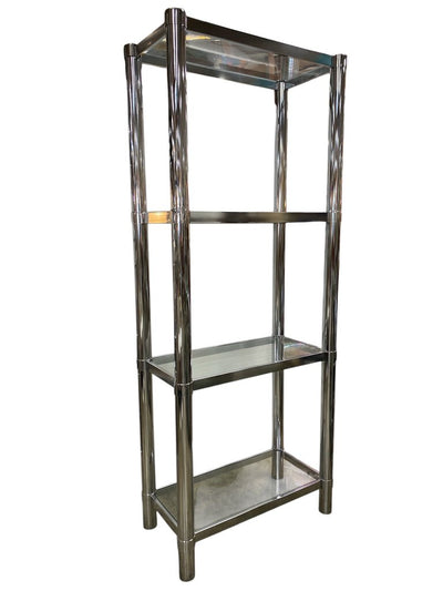 Vintage James David Etagere Shelving Unit in Chrome