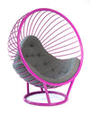 Bubble Ball Chair indoor/Outdoor Pink, or Gray frame with dark grey cushion by Ben Rousseau