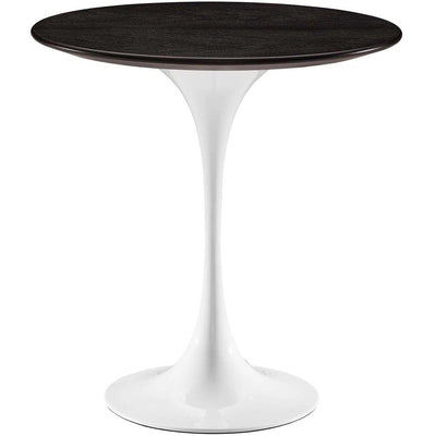 Tulip 20" Side Table White/Walnut