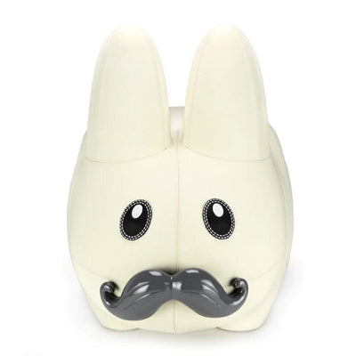 LEATHER HAPPY LABBIT STOOL BY FRANK KOZIK - VIRGIN WHITE EDITION