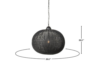 Woven Wire Ball Pendent Light Matt Black