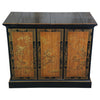 Vintage 1978 Drexel Et Cetera Asian Black Lacquer Chinoiserie Buffet Rolling Dry Bar