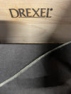 Vintage 1978 Drexel Et Cetera Asian Black Lacquer Chinoiserie Buffet Rolling Dry Bar