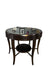 Dark Finish Mirror Top Round Table