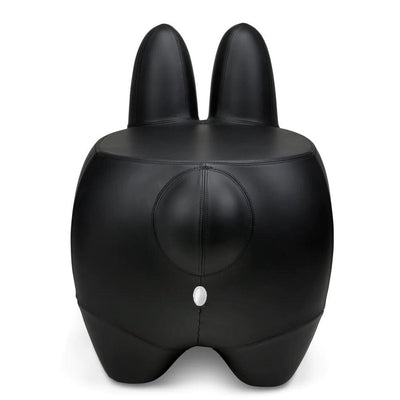 KIDROBOT ART GIANT LEATHER SMORKIN' LABBIT STOOL BY FRANK KOZIK - BLACK EDITION