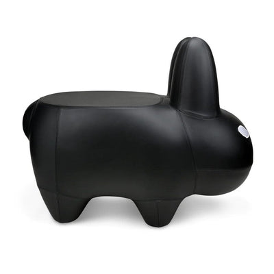 KIDROBOT ART GIANT LEATHER SMORKIN' LABBIT STOOL BY FRANK KOZIK - BLACK EDITION