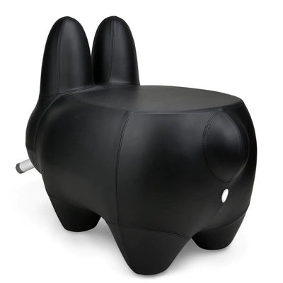 KIDROBOT ART GIANT LEATHER SMORKIN' LABBIT STOOL BY FRANK KOZIK - BLACK EDITION