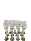 Irice Mid century Danish Modern Claret Wine (set of 13)