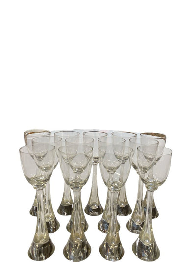 Irice Mid century Danish Modern Claret Wine (set of 13)