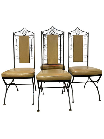 4pc Set of Spanish Gothic Revival Dinette Chairs (Set of 4)