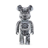 BEARBRICK 1000% HR GIGER WHITE CHROME