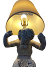 Vintage White Glossy Cherub Sconce Lamp