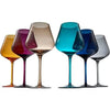 Jewel Colored Crystal Wine Glass Set of 6