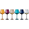 Jewel Colored Crystal Wine Glass Set of 6