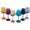 Jewel Colored Crystal Wine Glass Set of 6