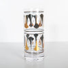 Mid Century Modern Black and Gold Vintage Highball Glass