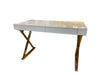 CELIA DESK WITH GOLD BASE