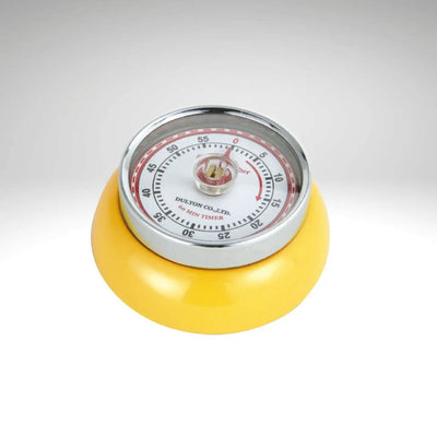 "Retro" Kitchen Timer, Yellow, 2.75” X 1.25"