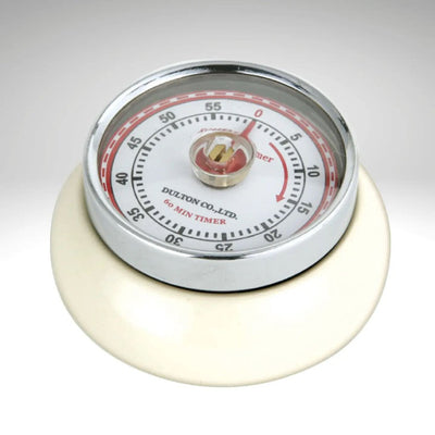 "Retro" Kitchen Timer, Cream , 2.75" X 1.25"