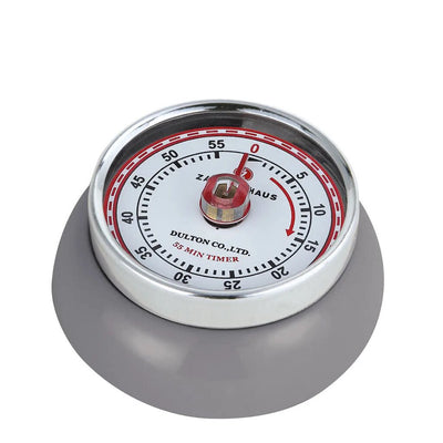 "Retro" Kitchen Timer, Cool Gray , 2.75" X 1.25"