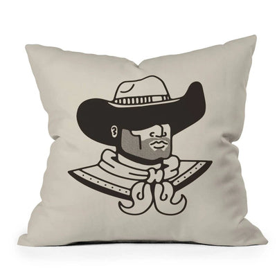 Nick Quintero Faceless Cowboy Throw Pillow