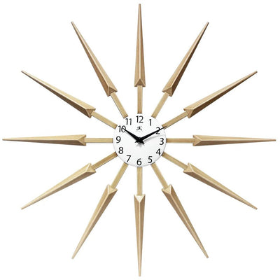 Midcentury/Modern Starburst Tan Wall Clock 24.5 Inch