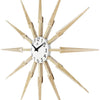 Midcentury/Modern Starburst Tan Wall Clock 24.5 Inch