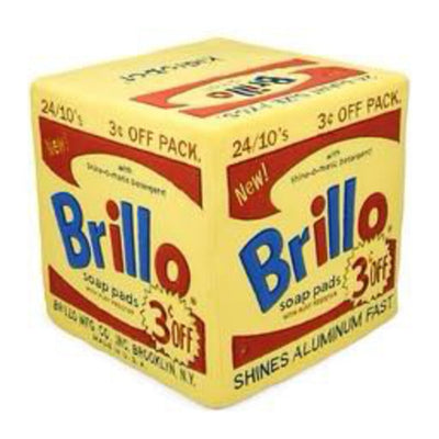 ANDY WARHOL 12” YELLOW BRILLO BOX GIANT ART PLUSH