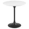 TULIP 20" SIDE TABLE black base/white top