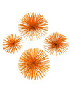 Set of 4 Palm Springs Orange Pom Pom's Sea Urchin Wall Decor