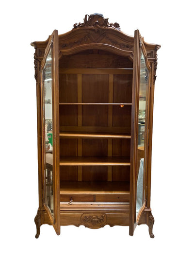 Antique French Victorian Wardrobe w/ Hidden Drawers