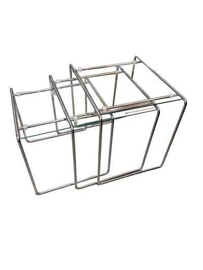 Cassina Italian Tubular Chrome Nesting Tables (set of 3)