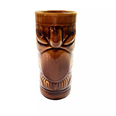 Libbey Tiki Brown Glazed Tumbler