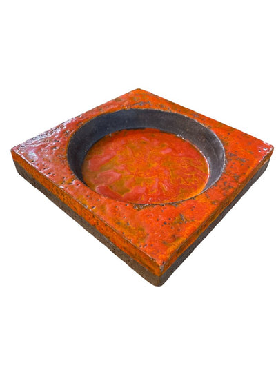 Bitossi Netter Italian Ceramic MCM Ashtray - Catchall - ORANGE