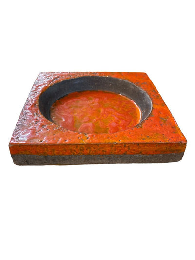 Bitossi Netter Italian Ceramic MCM Ashtray - Catchall - ORANGE