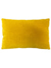 17" Wide Hay Marigold Velvet Lumbar Pillow with Down Insert