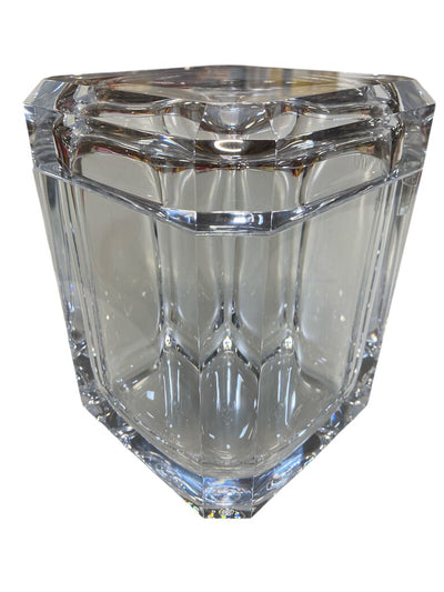 Monumental Heavy Lucite Ice Bucket with Swivel Top - Vintage Wonderful Condition