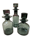 Smoked Glass Three Piece Decanter Set