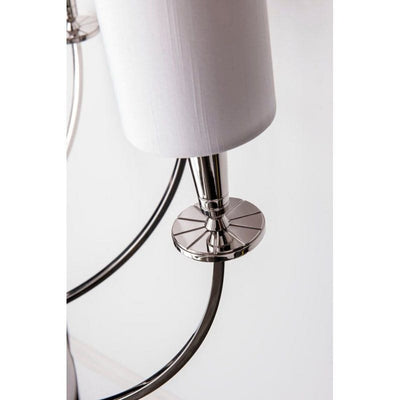 Elegant Moderne Nickel Chandelier