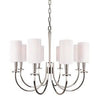 Elegant Moderne Nickel Chandelier