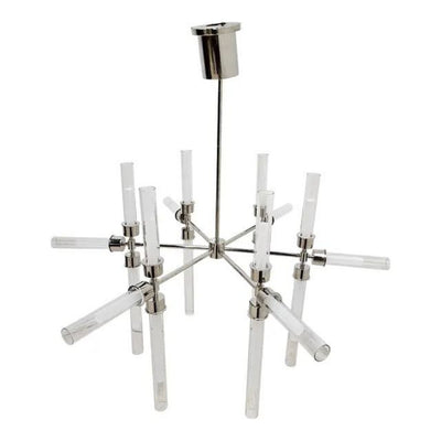 1990's Linger Space Age Nickel Chandelier by Sean Levin Lighting