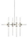 1990's Linger Space Age Nickel Chandelier by Sean Levin Lighting