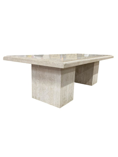 Mid Century Travertine Dining Table