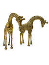 Hollywood Regency Glam Brass Giraffes (pair small) made in Spain Mid Century Modern