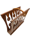 Mid Century FABULOUS Walnut Magazine Rack